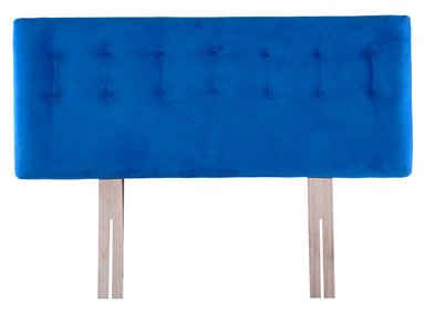 RESPALDO BODEVIR BOTONE FELPA REY 1.5 PLAZAS MADERA AZUL - 1