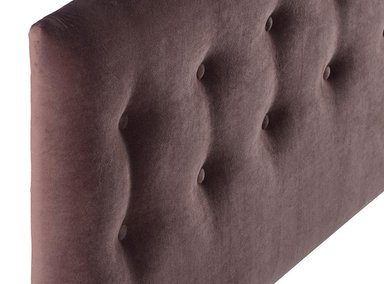 RESPALDO BODEVIR BOTONE FELPA 1.5 PLAZAS MADERA CHOCOLATE - 3