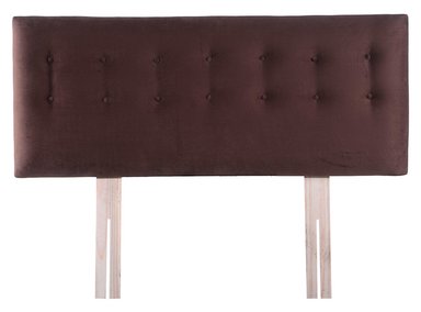 RESPALDO BODEVIR BOTONE FELPA 1.5 PLAZAS MADERA CHOCOLATE - 1