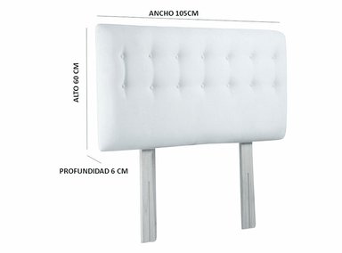 RESPALDO BODEVIR BOTONE FELPA 1.5 PLAZAS MADERA FUCSIA - 5