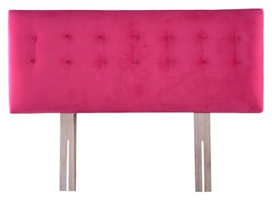 RESPALDO BODEVIR BOTONE FELPA 1.5 PLAZAS MADERA FUCSIA - 1