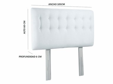 RESPALDO BODEVIR BOTONE FELPA 1.5 PLAZAS MADERA NARANJA - 5
