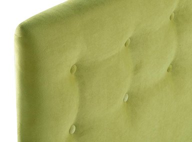 RESPALDO BODEVIR BOTONE FELPA PISTACHO 1.5 PLAZAS MADERA VERDE - 3