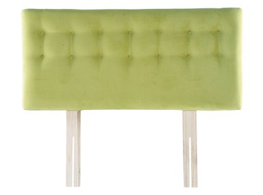 RESPALDO BODEVIR BOTONE FELPA PISTACHO 1.5 PLAZAS MADERA VERDE - 1