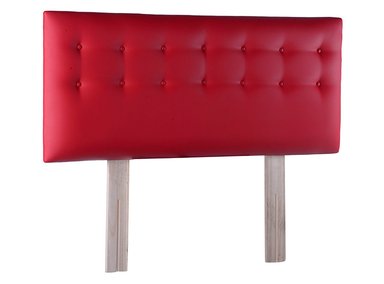 RESPALDO BODEVIR BOTONE FELPA 2 PLAZAS MADERA ROJO - 2