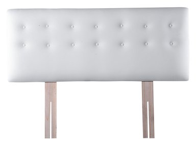 RESPALDO BODEVIR BOTONE PU 1.5 PLAZAS MADERA BLANCO - 1