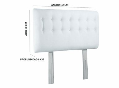 RESPALDO BODEVIR BOTONE PU 1.5 PLAZAS MADERA CHOCOLATE - 4