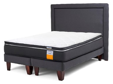 JUEGO DE DORMITORIO DRIMKIP CAMA EUROPEA FUNCIONAL SÚPER KING + RESPALDO + TOPPER - 1