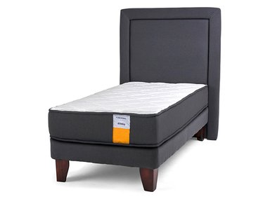 JUEGO DE DORMITORIO DRIMKIP CAMA EUROPEA FUNCIONAL 1.5 PLAZAS + RESPALDO - 1