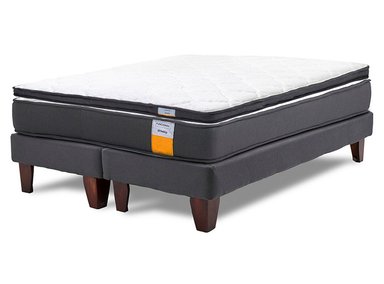 JUEGO DE DORMITORIO DRIMKIP CAMA EUROPEA FUNCIONAL 2 PLAZAS + TOPPER - 1