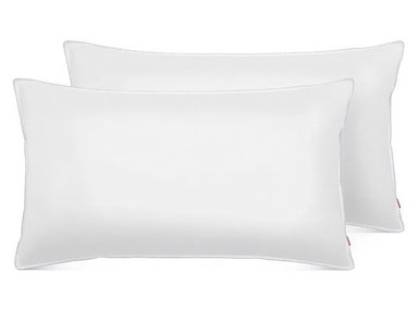 SET 2 ALMOHADAS ROSEN FEEL KING 90 X 50 CM ALGODÓN MICROFIBRA BLANCO - 3