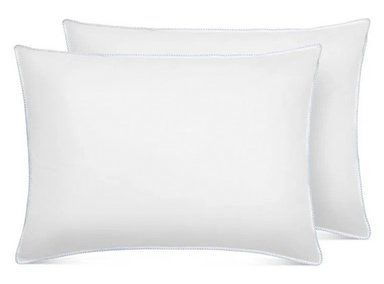 SET 2 ALMOHADAS ROSEN FEEL 70 X 50 CM ALGODÓN MICROFIBRA BLANCO - 3