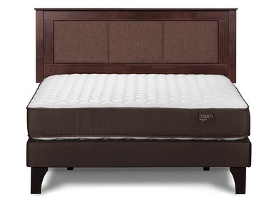 JUEGO DE DORMITORIO ROSEN CAMA EUROPEA ERGO T BN 2 PLAZAS + RESPALDO RACHEL - 1