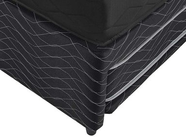JUEGO DE DORMITORIO FLEX CAMA EUROPEA THERAPEDIC PLUS 1.5 PLAZAS + RESPALDO ROYAL NEGRO - 3