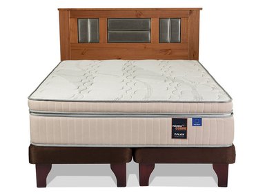 JUEGO DE DORMITORIO FLEX CAMA EUROPEA MAS COBRE MAXIMO 2 PLAZAS + RESPALDO LORRAINE - 2