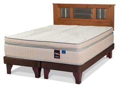 JUEGO DE DORMITORIO FLEX CAMA EUROPEA MAS COBRE MAXIMO 2 PLAZAS + RESPALDO LORRAINE - 1