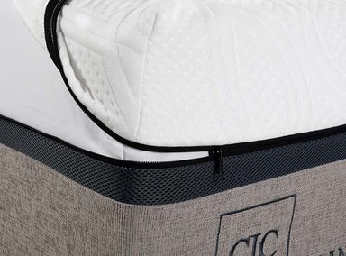 JUEGO DE DORMITORIO CIC CAMA EUROPEA NEW BALANCE BD 2 PLAZAS + RESPALDO VILLARRICA GRIS - 5