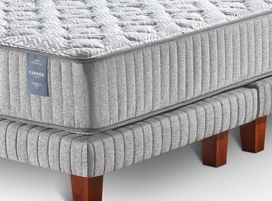 CAMA EUROPEA CANNON HYBRID VISCO 2 PL + RESPALDO PESTAÑA - 5