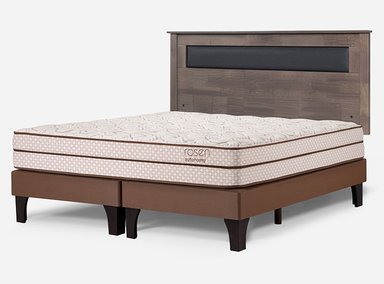 JUEGO DE DORMITORIO ROSEN CAMA EUROPEA AUTONOMY LAND BD 2 PLAZAS + RESPALDO FERRARA - 2