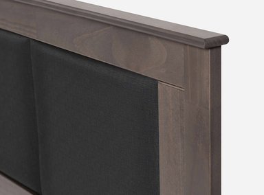 JUEGO DE DORMITORIO ROSEN CAMA EUROPEA ERGO T NEW BN 2 PLAZAS + RESPALDO RACHEL GRIS - 5