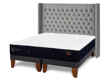 JUEGO DE DORMITORIO CIC CAMA EUROPEA PREMIUM SÚPER KING + RESPALDO SESIA - 2