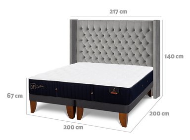 JUEGO DE DORMITORIO CIC CAMA EUROPEA PREMIUM SÚPER KING + RESPALDO SESIA - 3