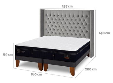 CAMA EUROPEA CIC SUPER PREMIUM KING + RESPALDO SESIA - 3