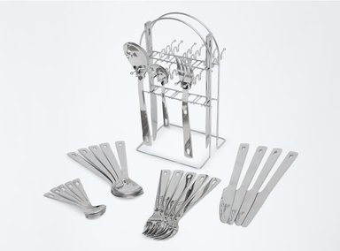 SET CUCHILLERIA RIPLEY HOME BASIC RACK 24 PIEZAS - 1