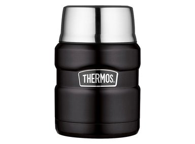 TERMO THERMOS COMIDA KING CON CUCHARA NEGRO 470ML - 2