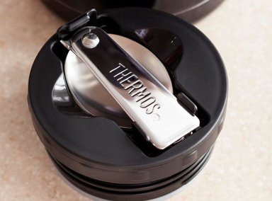 TERMO THERMOS COMIDA KING CON CUCHARA NEGRO 470ML - 4
