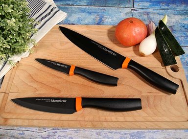 SET CUCHILLOS MARMICOC BLACK 3 PIEZAS - 5