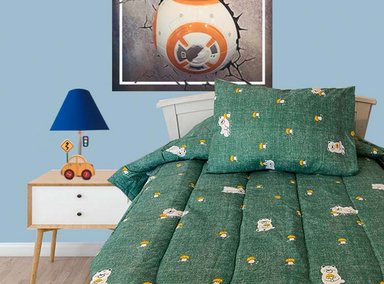 PLUMÓN ILLUSIONS BOY 1.5 PLAZAS MICROFIBRA VERDE ESTAMPADO - 1