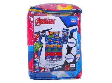 PLUMÓN MARVEL DISNEY AVENGERS ALL 1.5 PLAZAS AZUL ESTAMPADO - 3
