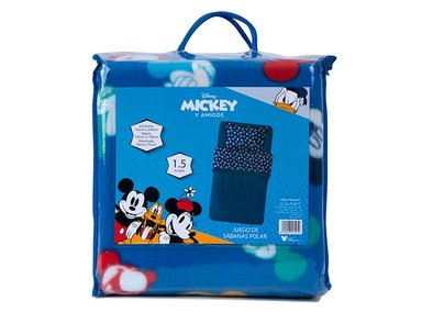 JUEGO DE SÁBANAS DISNEY POLAR MICKEY 1.5 PLAZAS AZUL ESTAMPADO - 3