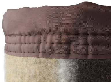 FRAZADA ANDES LISTADA 2 PLAZAS 210 X 200 CM BEIGE CAFE - 2