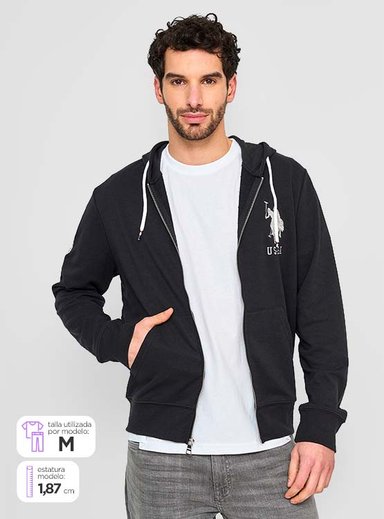 POLERÓN HOMBRE US POLO ASSN FULL ZIPPER - 1