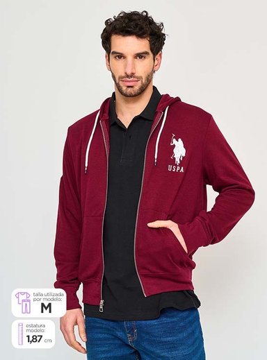 POLERÓN HOMBRE US POLO ASSN FULL ZIPPER - 1
