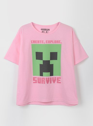 POLERA NIÑA MINECRAFT - 1