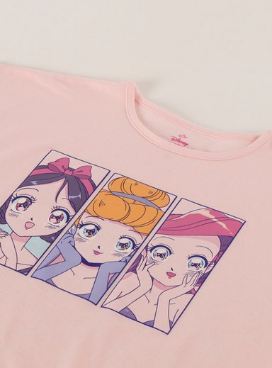 POLERA MANGA CORTA NIÑA PRINCESAS - 3