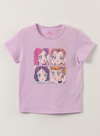 POLERA MANGA CORTA NIÑA PRINCESAS - 1