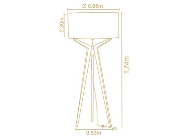 LÁMPARA DE PIE NAVI CUPULA TEJIDA 3148CT/83 - 3