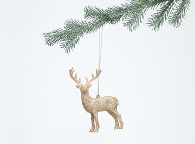 ADORNO NAVIDEÑO RIPLEY HOME SET X2 RENO GOLD - 1