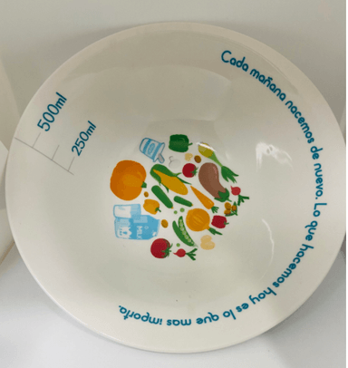 PLATO BARIÁTRICO + BOWL + TAZA DE LOZA PARA PACIENTES BARIÁTRICOS - 3