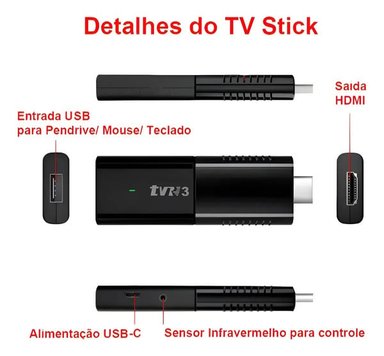 TV STICK ANDROID WIFI BLUETOOTH GOOGLE PLAY STORE INCLUYE CONTROL REMOTO - 5