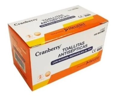 TOALLITAS ANTISÉPTICAS CON ALCOHOL AL 70° CAJA 100 SACHETS - 1