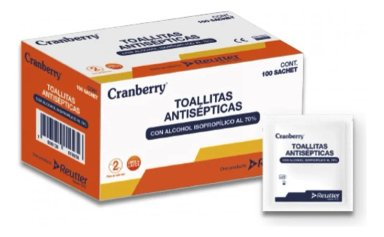 TOALLITAS ANTISÉPTICAS CON ALCOHOL AL 70° CAJA 100 SACHETS - 2