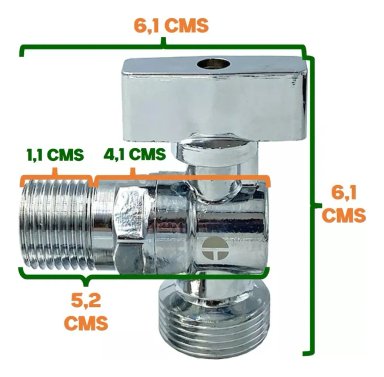 LLAVE ANGULAR LAVADORA LAVADERO 1/2 HE X 3/4 HE TAUMM - 3