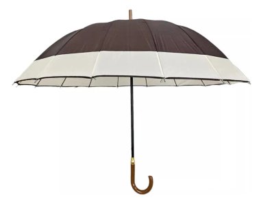 PARAGUAS AUTOMATICO IMPERMEABLE 130CM 16 VARILLAS MARRON - 3