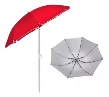 QUITASOL RECLINABLE UV KLIMBER PARAGUAS ROJO 180CM - 1