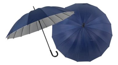MARIN 14 VARILLAS PARAGUAS LLUVIA GRANDE EJECUTIVO CON PROTECCION UV COLOR NEGRO - 4